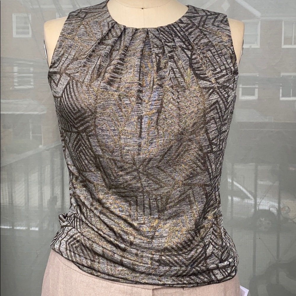 Calvin Klein Metallic Jersey Top